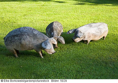 Skulptur Schweine